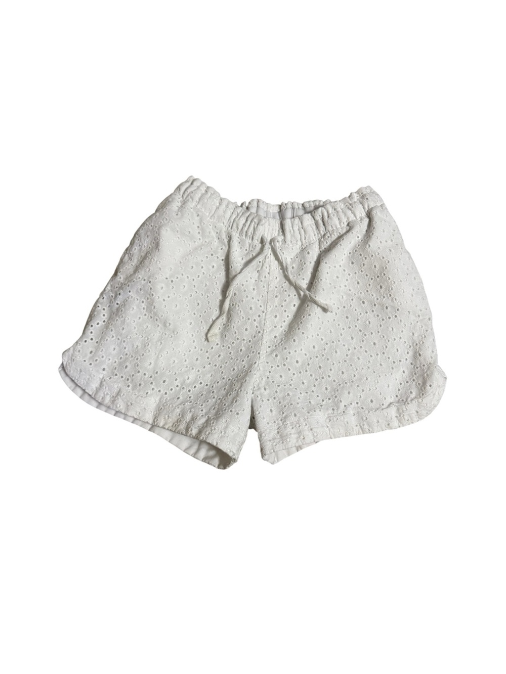 Cat & Jack White Eyelet Shorts Girls Size L 10/12